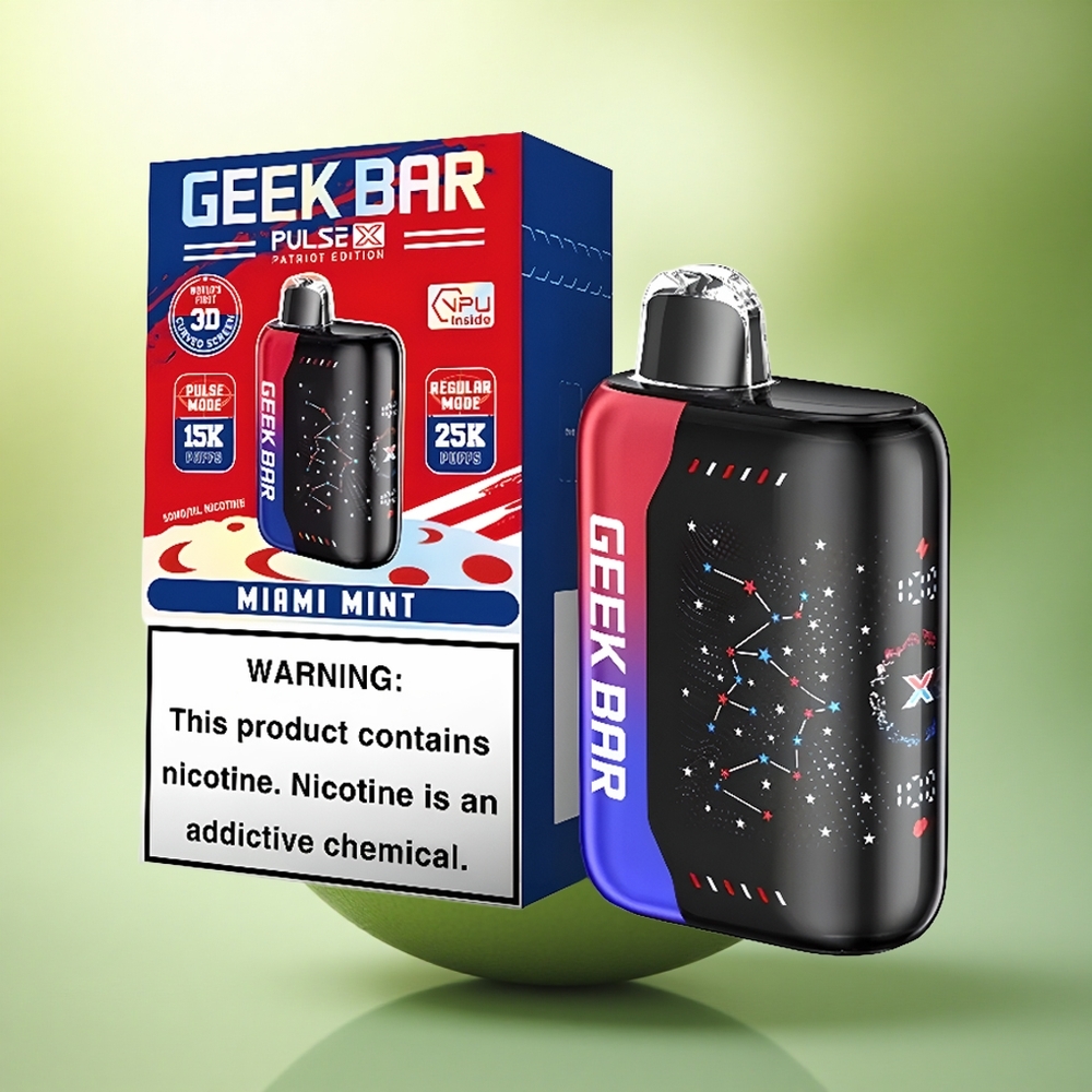 GEEK BAR Pulse X 25000 Puffs Édition Patriotique avec 18mL de E-Liquide et Nicotine 0-5%