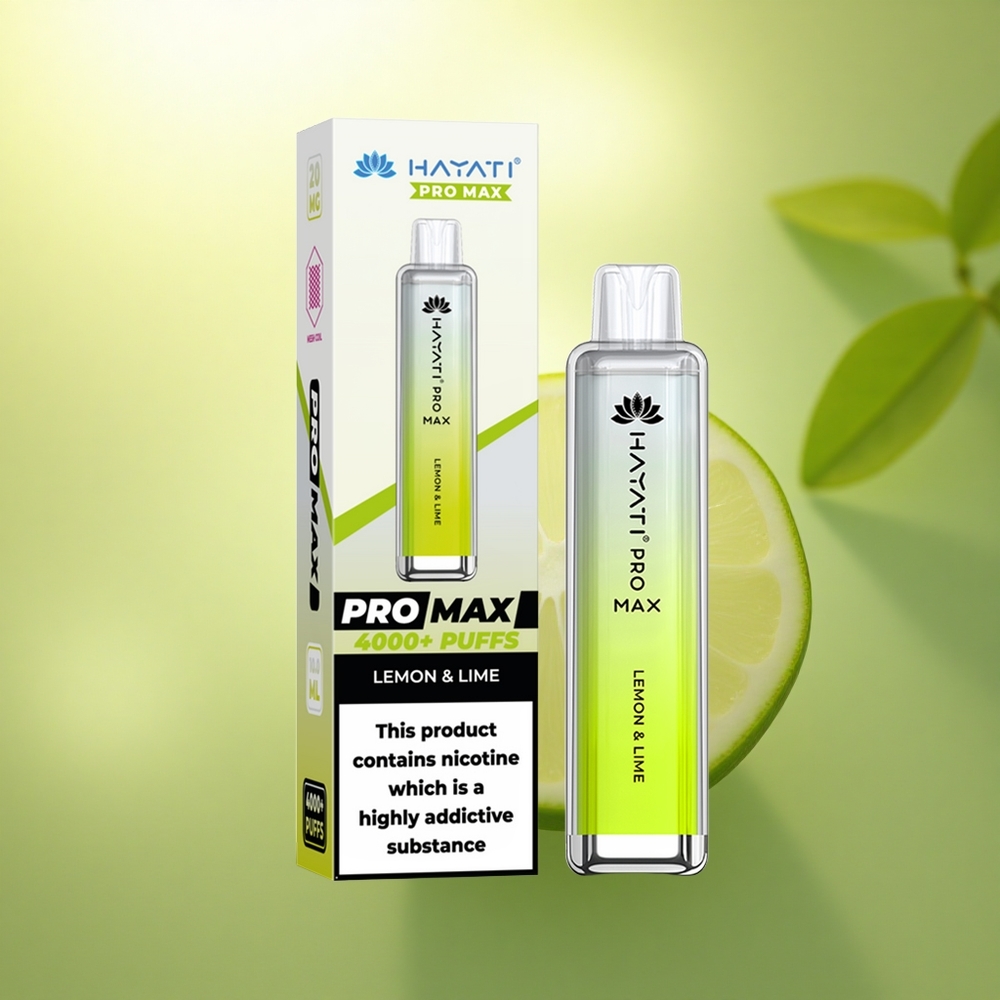 Hayati Pro Max 4000 Puffs Citron & Lime Rechargeable 1400mAh Dual Coil