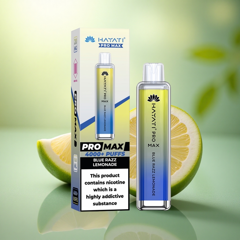 Hayati Pro Max 4000 Puffs Citronnade Bleu Framboisé Rechargeable 1400mAh