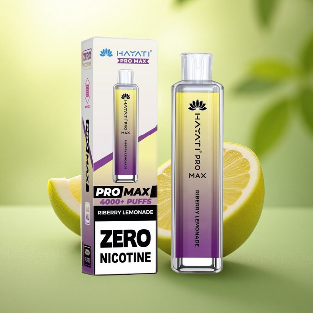 Hayati Pro Max 4000 Puffs Citronnade Riberry Rechargeable 1400mAh Dual Coil 2ml