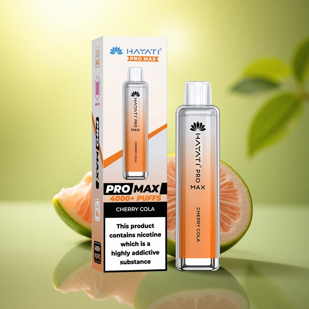 Hayati Pro Max 4000 Puffs Cola Cerise LED 1400mAh Dual Mesh