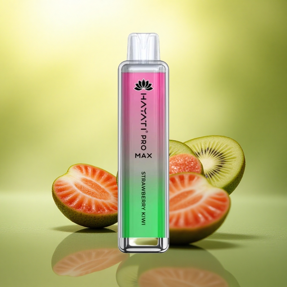 Hayati Pro Max 4000 Puffs Fraise Kiwi Rechargeable 1400mAh Dual Mesh Coil