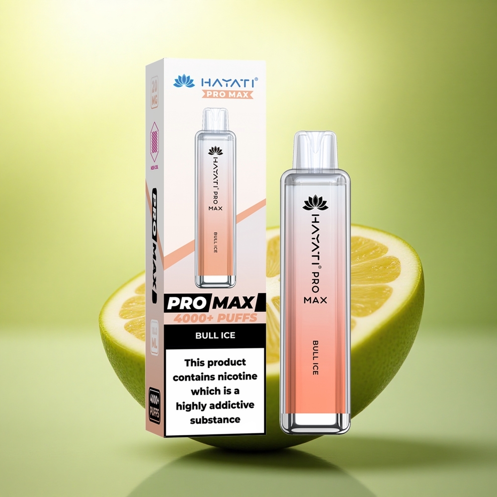 Hayati Pro Max 4000 Puffs Glace de Taureau Rechargeable 1400mAh Nicotine 2% 5%
