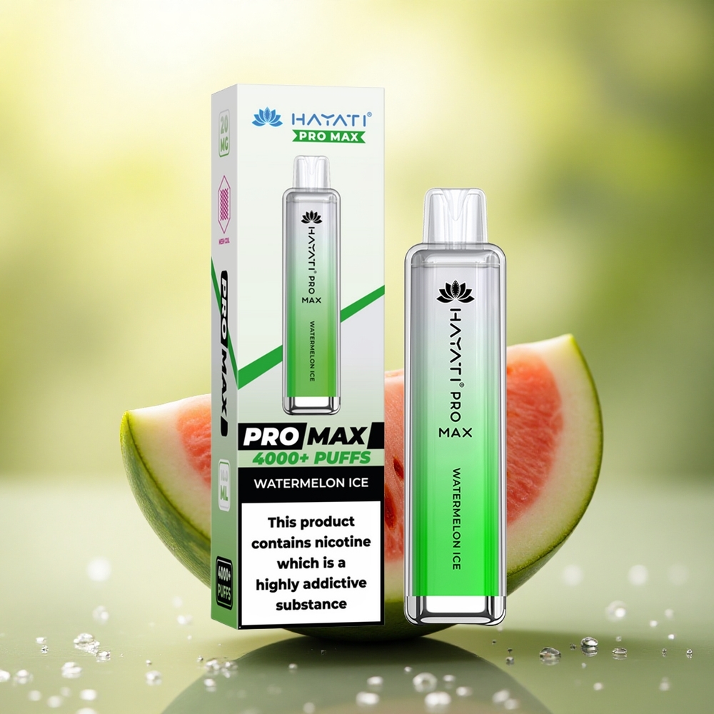 Hayati Pro Max 4000 Puffs Glace à la Pastèque Rechargeable 1400mAh