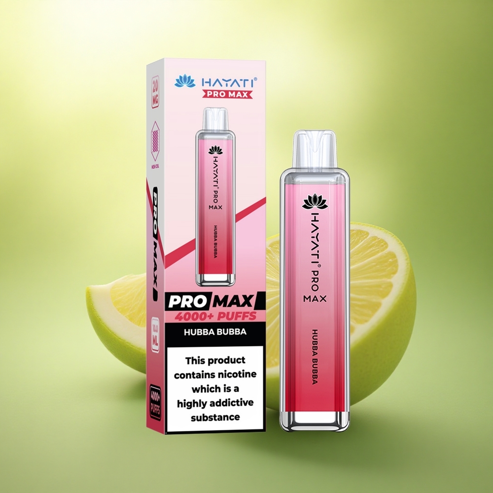 Hayati Pro Max 4000 Puffs Hubba Bubba Double Mèche Rechargeable 1400mAh