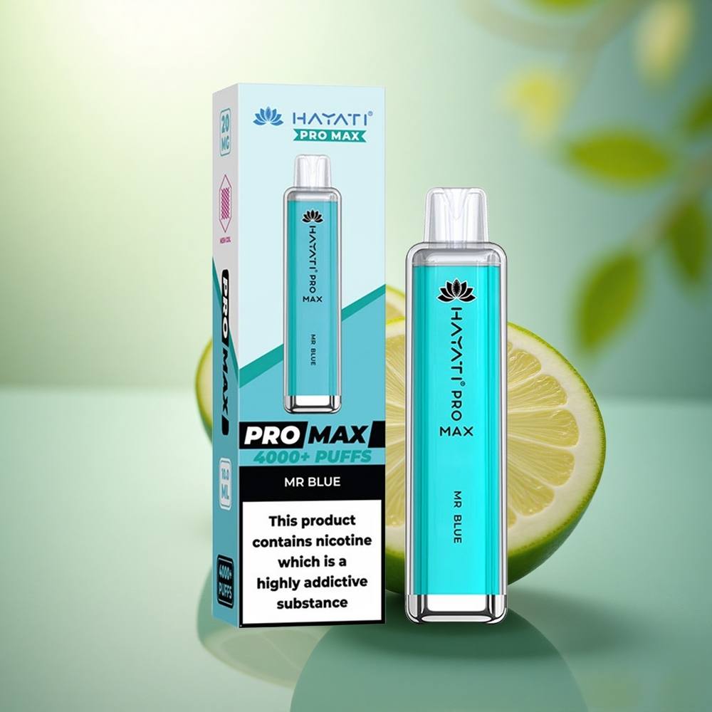 Hayati Pro Max 4000 Puffs Monsieur Bleu 1400mAh Rechargeable Dual Mesh