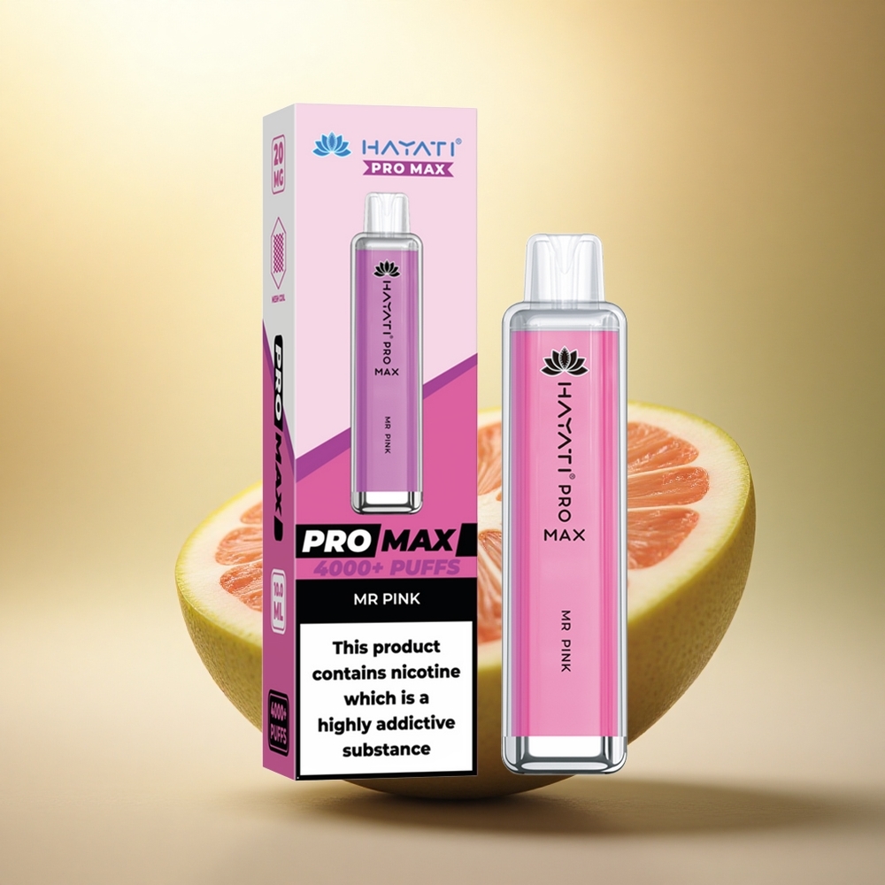 Hayati Pro Max 4000 Puffs Monsieur Rose Rechargeable 1400mAh Dual Mesh Coil 2ml Tank Nicotine 2% 5%