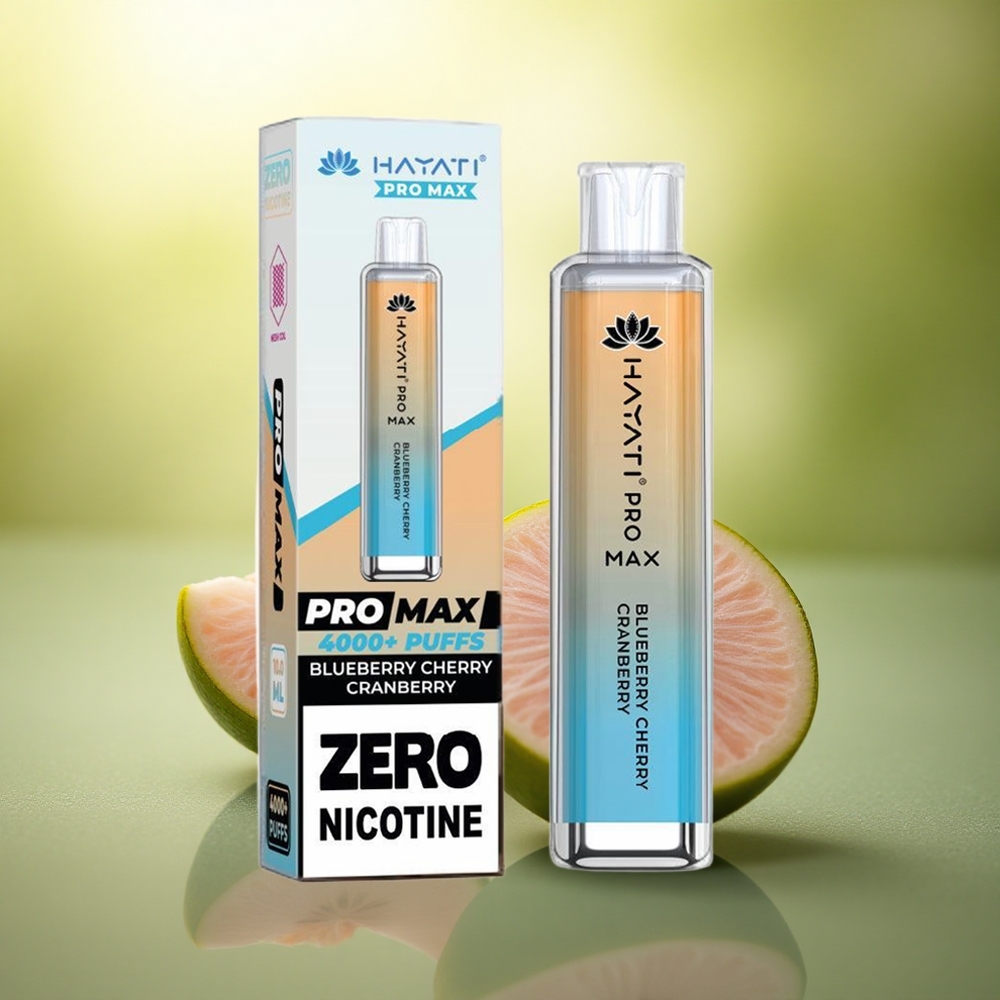 Hayati Pro Max 4000 Puffs Myrtille Cerise Canneberge Rechargeable 1400mAh Dual Mesh 2ml