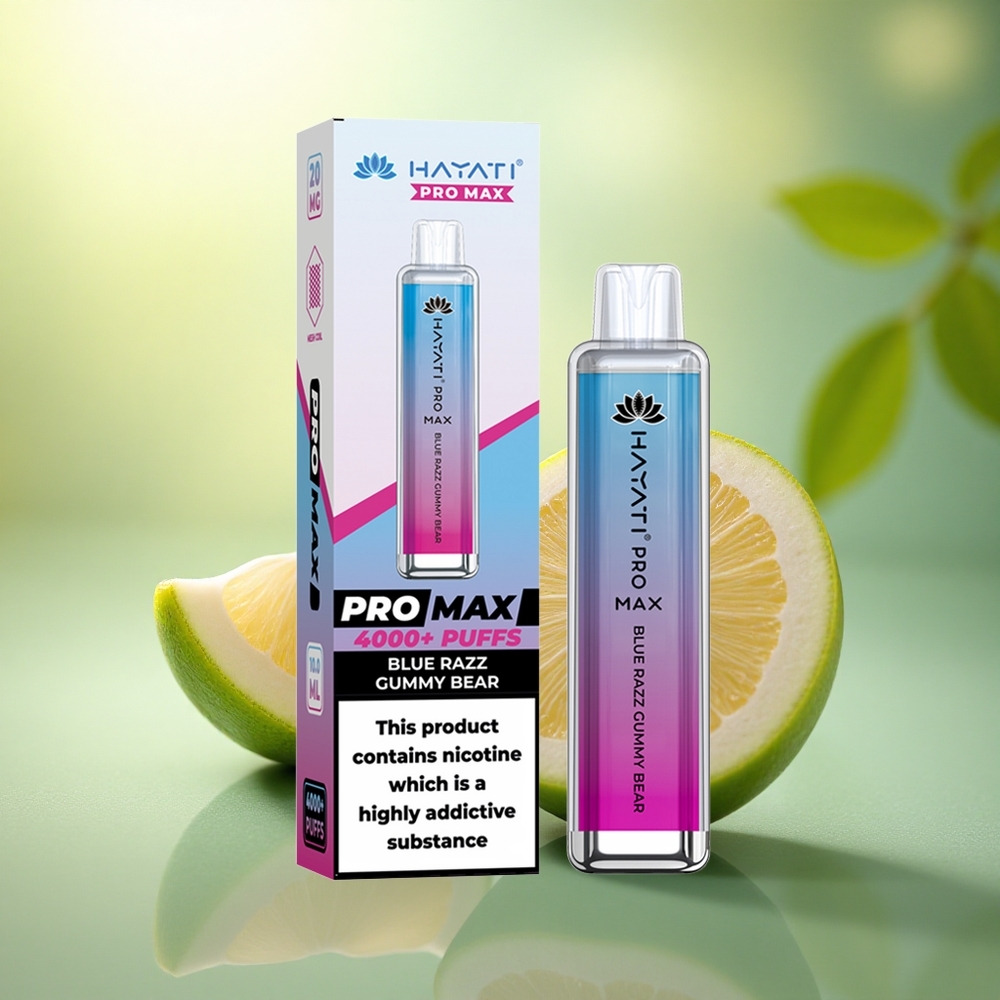 Hayati Pro Max 4000 Puffs Ourson Gélifié Bleu Framboise avec 5% Nicotine et Batterie 1400mAh