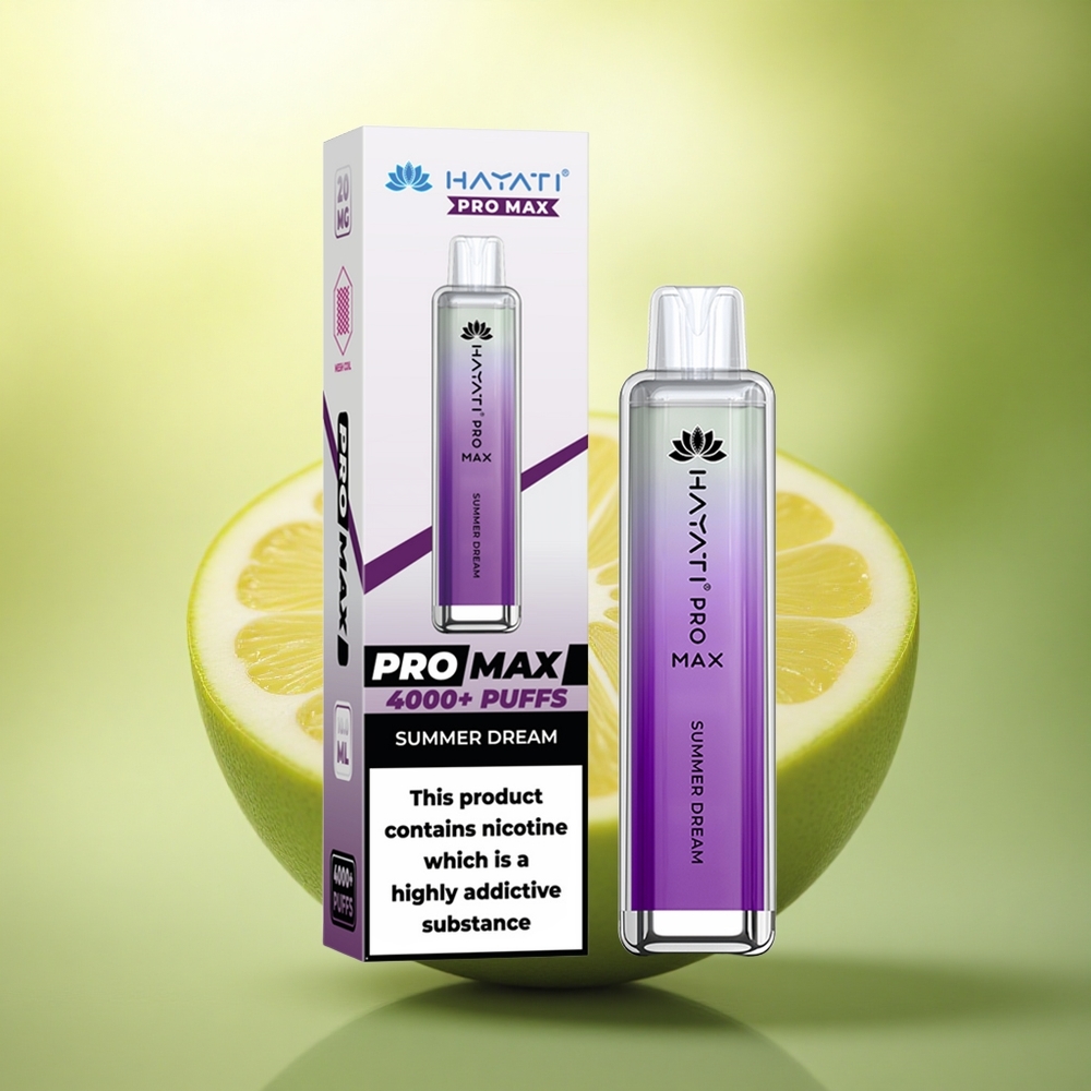 Hayati Pro Max 4000 Puffs Rêve d'Été avec 5% de Nicotine et Batterie 1400mAh