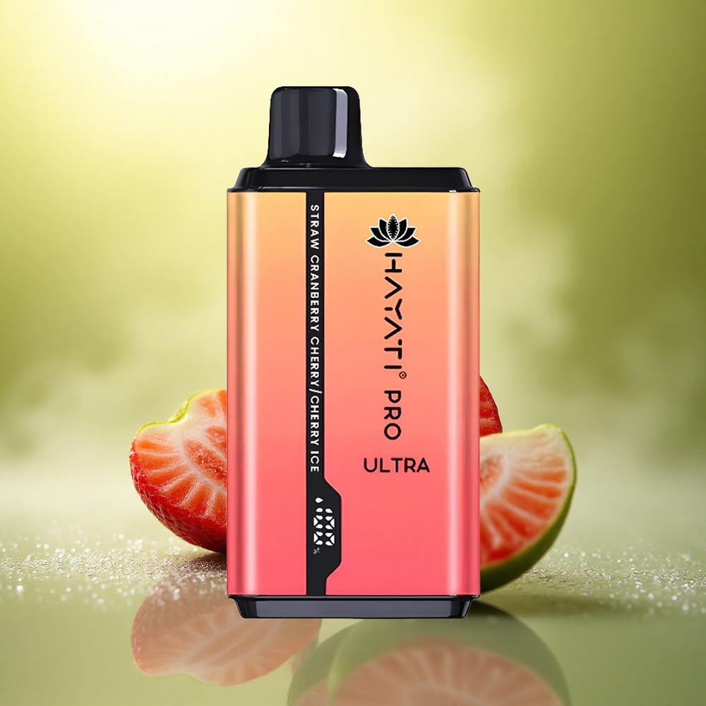 Hayati Pro Ultra 15000 Puffs Fraise Canneberge Cerise Glace avec 850mAh et 2% nicotine