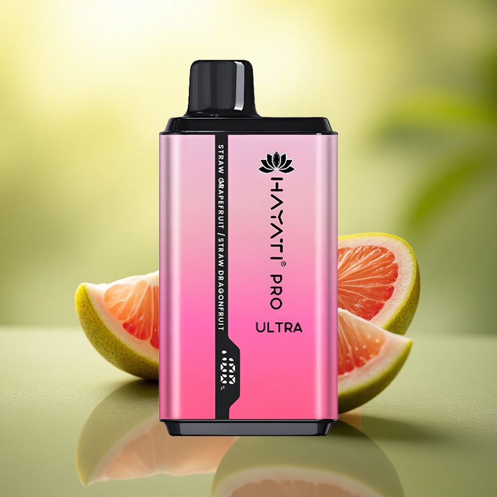 Hayati Pro Ultra 15000 Puffs Fraise Pamplemousse Fraise Fruit du Dragon 850mAh 2% nicotine