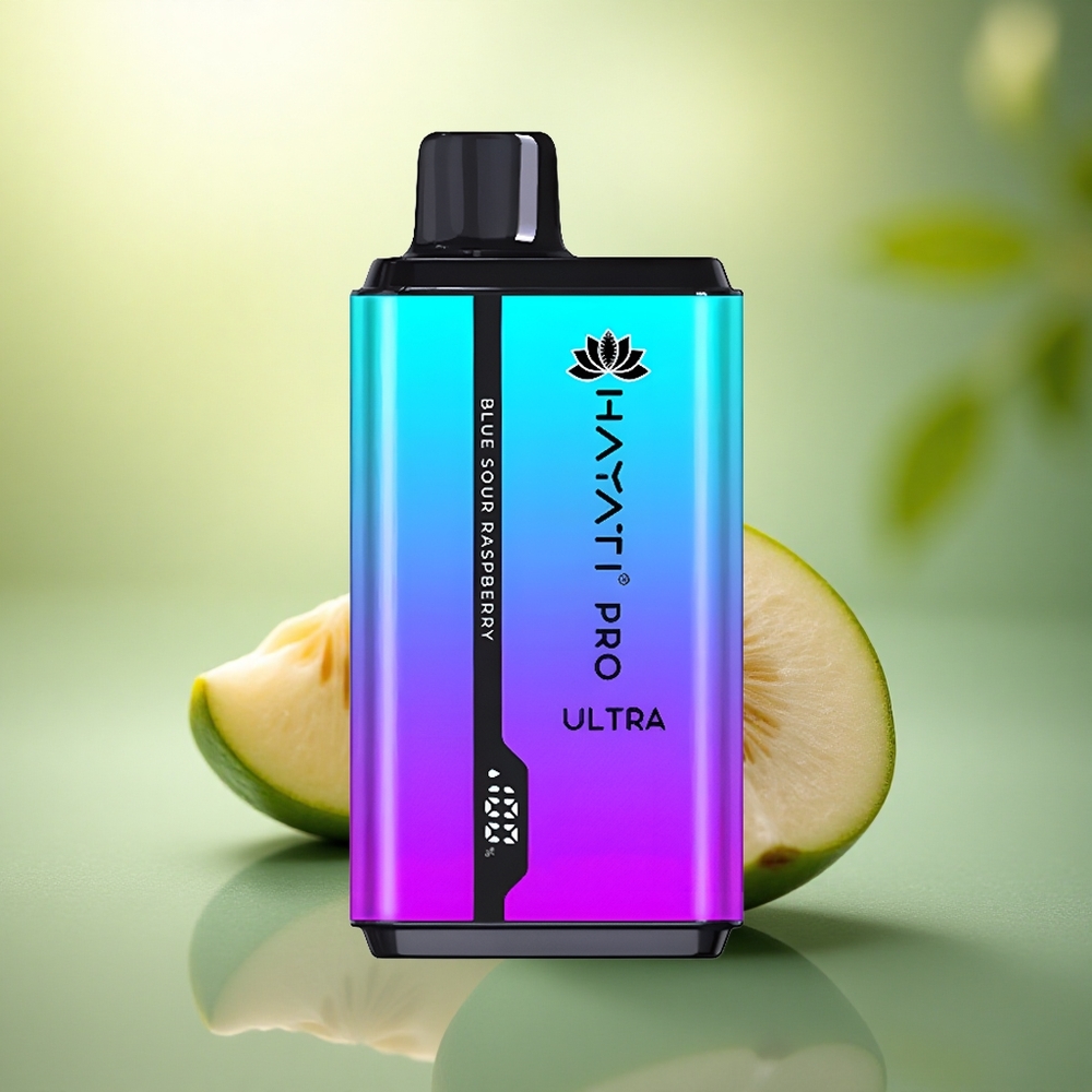 Hayati Pro Ultra 15000 Puffs Framboise Acidulée Bleue 850mAh 2% Nicotine