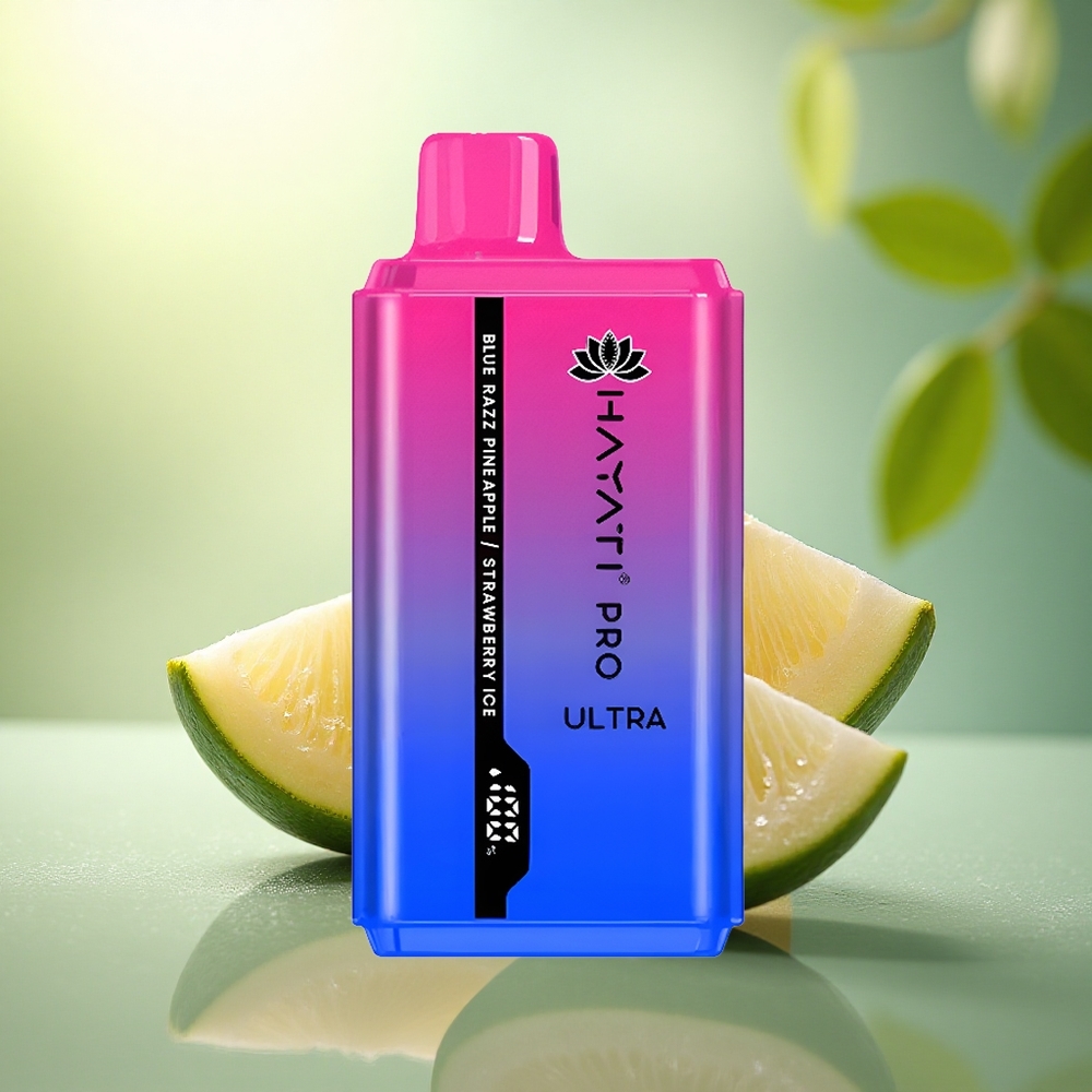 Hayati Pro Ultra 15000 Puffs Glace Ananas-Fraise Framboise Bleue avec 2% de nicotine
