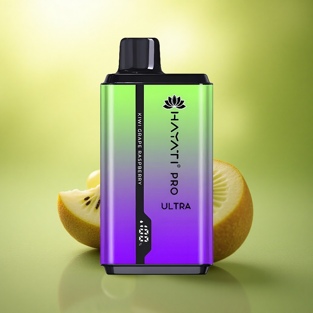 Hayati Pro Ultra 15000 Puffs Kiwi Raisin Framboise 2% Nicotine 850mAh