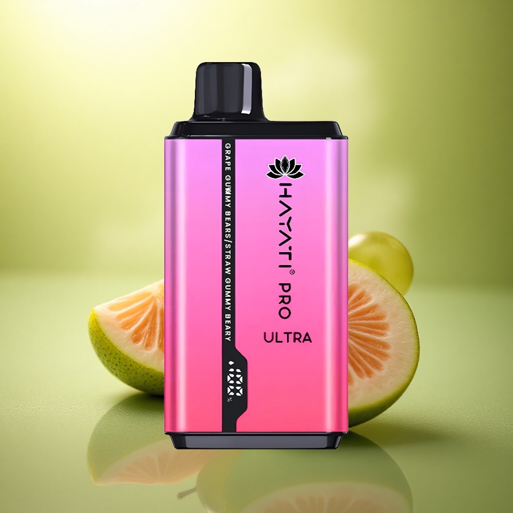 Hayati Pro Ultra 15000 Puffs Ourson Gélifié Raisin Fraise 850mAh 2% Nicotine